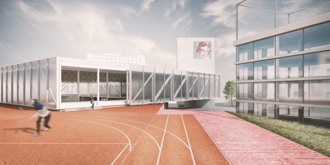 Nová sokolovna ve Zlíně .